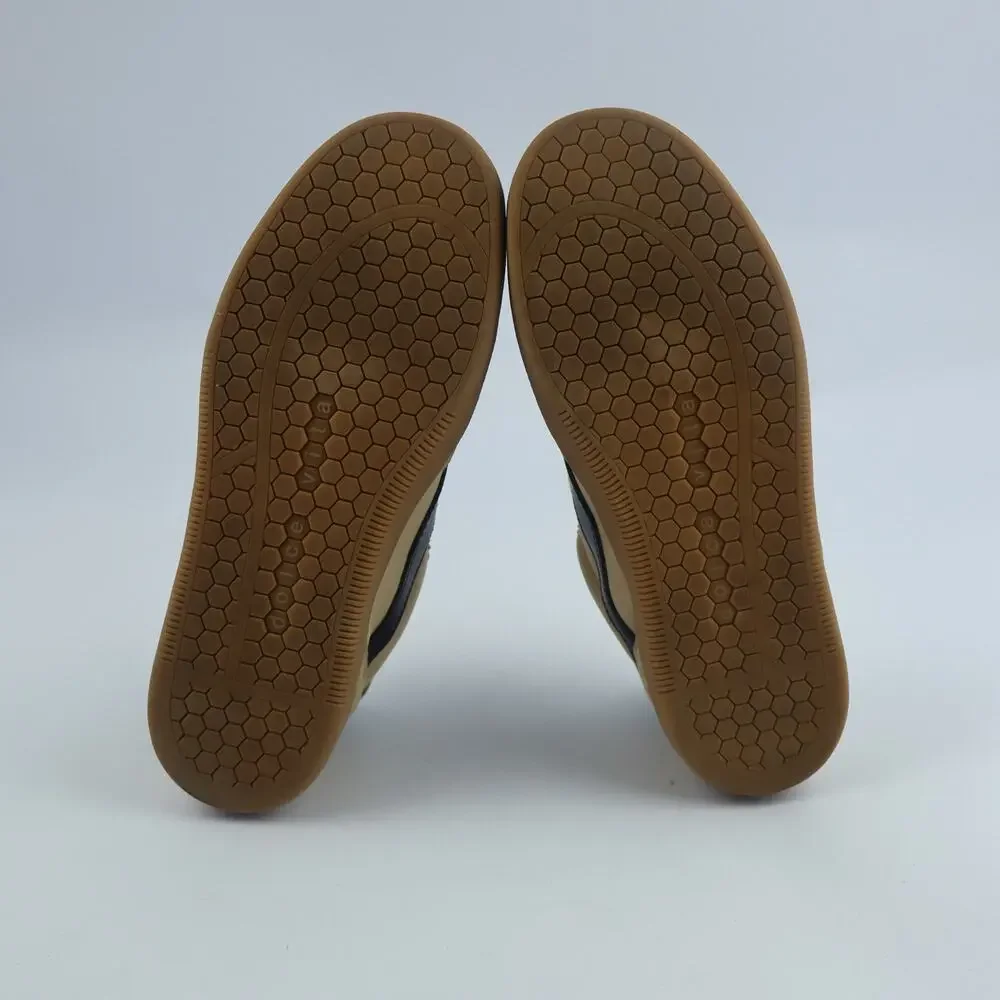 Dolce Vita Dolen Sneaker Sand Black Suede Leather Hook & Loop Straps Size 7.5